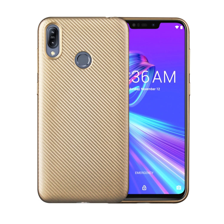 For ASUS Zenfone Max (M2) ZB633KL Carbon Fiber Texture Shockproof TPU Protective Case