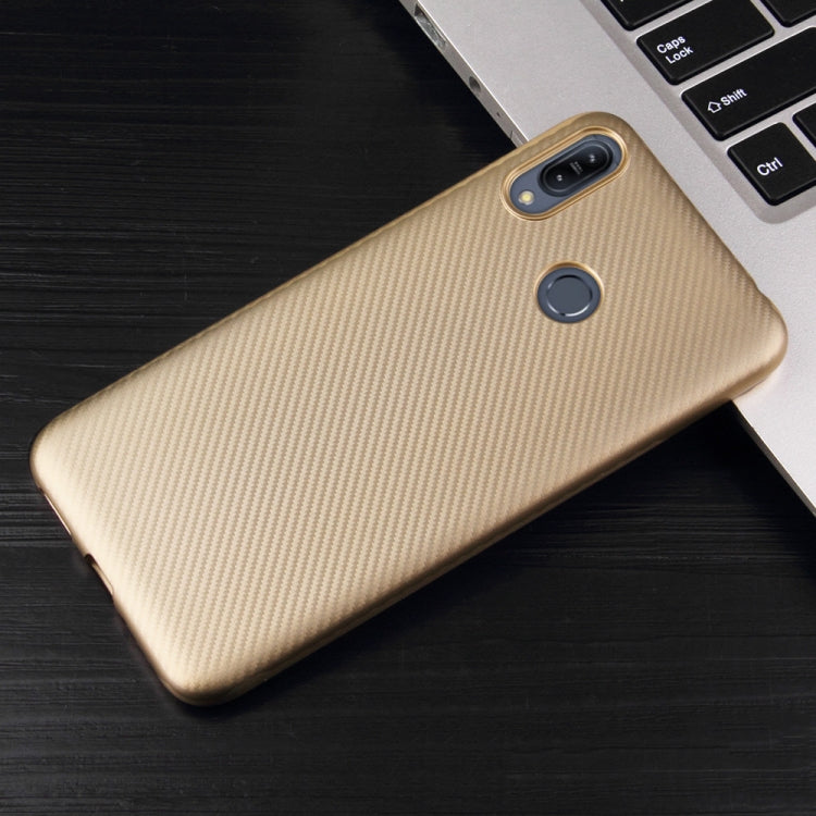 For ASUS Zenfone Max (M2) ZB633KL Carbon Fiber Texture Shockproof TPU Protective Case