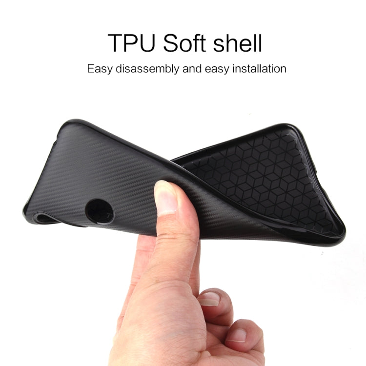 For ASUS Zenfone Max (M2) ZB633KL Carbon Fiber Texture Shockproof TPU Protective Case