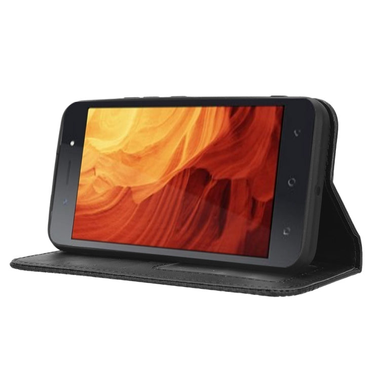 For Itel A18 Magnetic Buckle Retro Texture Leather Phone Case