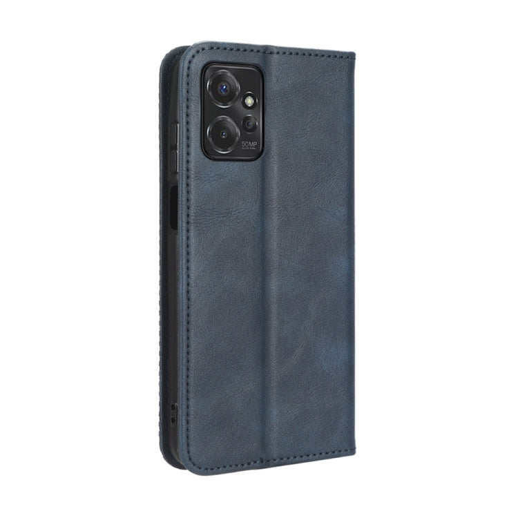 For Motorola Moto G Power 2023 Magnetic Buckle Retro Texture Leather Phone Case