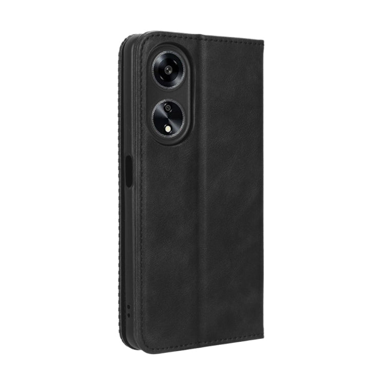For OPPO A1 5G Magnetic Buckle Retro Texture Leather Phone Case