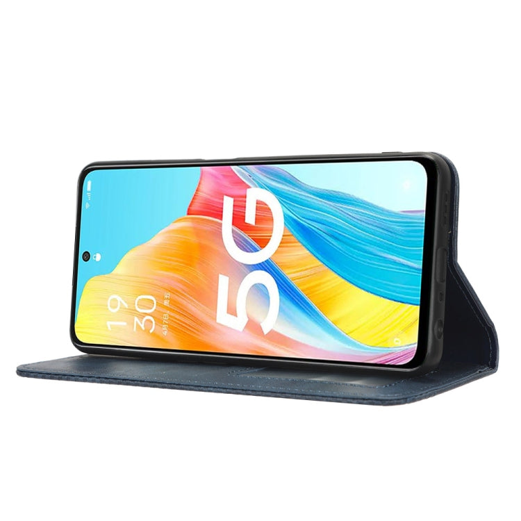 For OPPO A1 5G Magnetic Buckle Retro Texture Leather Phone Case