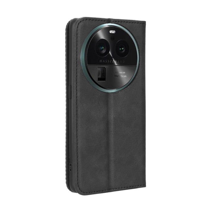 For OPPO Find X6 Magnetic Buckle Retro Texture Leather Phone Case