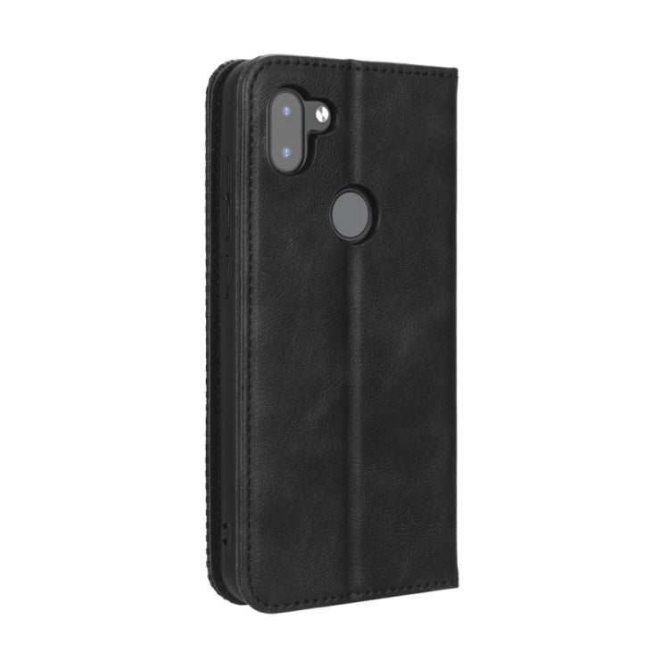 For Orbic Q10 4G Magnetic Buckle Retro Texture Leather Phone Case