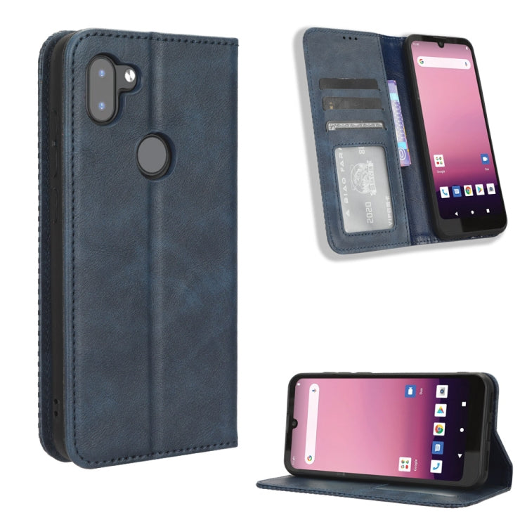 For Orbic Q10 4G Magnetic Buckle Retro Texture Leather Phone Case