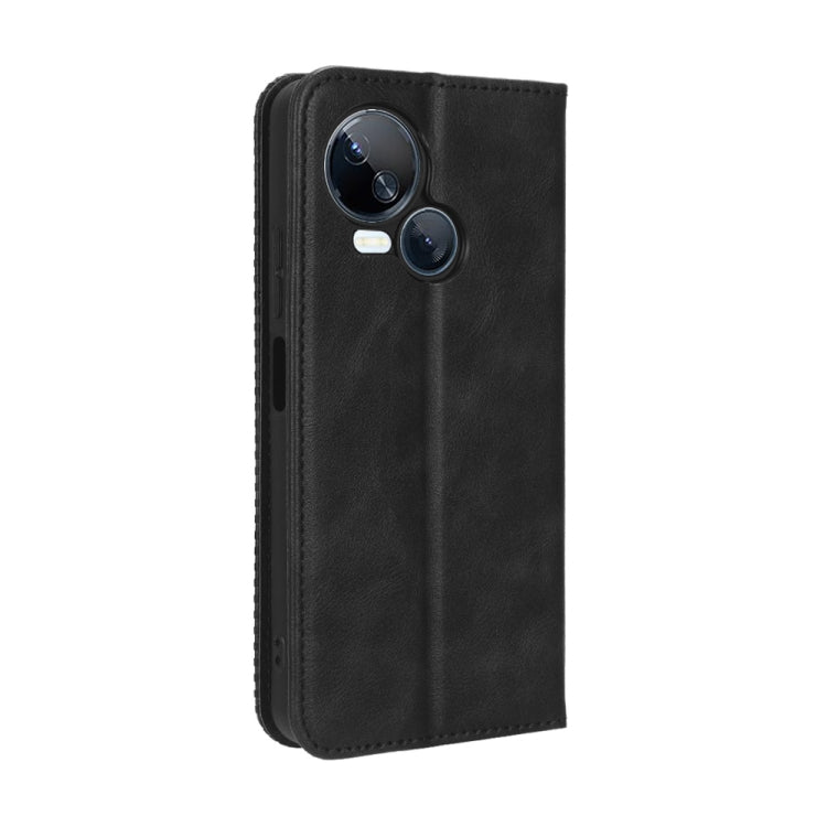 For Tecno Spark 10 5G Magnetic Buckle Retro Texture Leather Phone Case