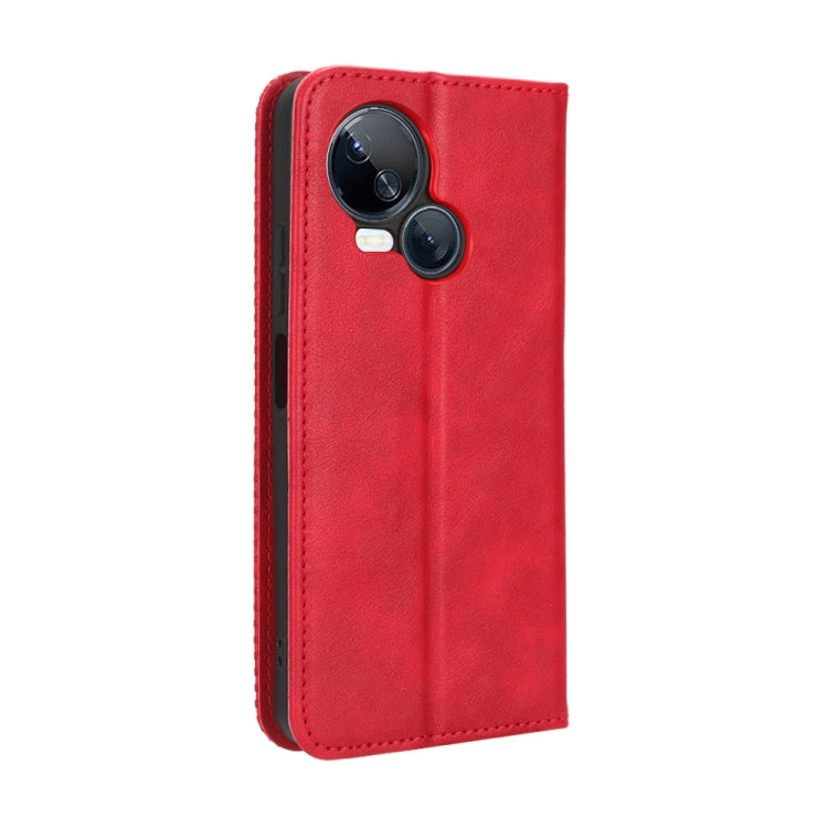 For Tecno Spark 10 5G Magnetic Buckle Retro Texture Leather Phone Case