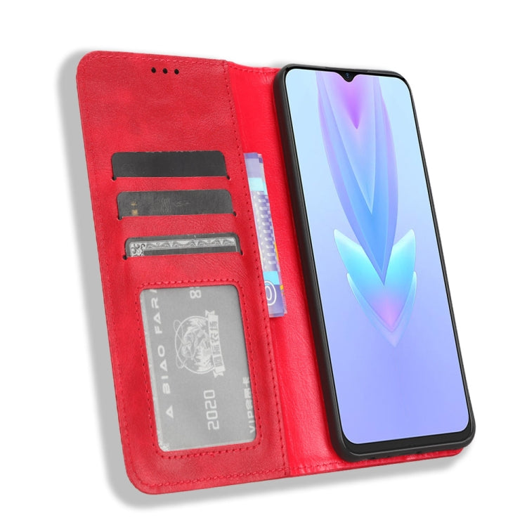 For Tecno Spark 10 5G Magnetic Buckle Retro Texture Leather Phone Case