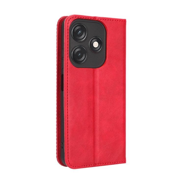 For Tecno Spark 10C Magnetic Buckle Retro Texture Leather Phone Case
