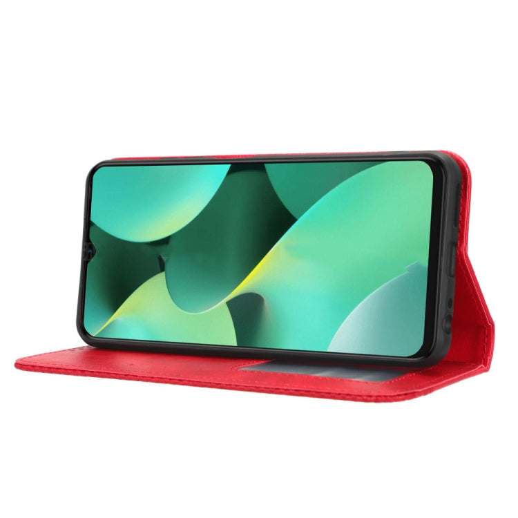 For Tecno Spark 10C Magnetic Buckle Retro Texture Leather Phone Case