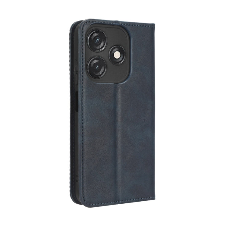 For Tecno Spark 10C Magnetic Buckle Retro Texture Leather Phone Case