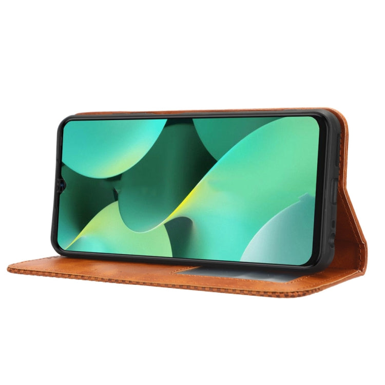 For Tecno Spark 10C Magnetic Buckle Retro Texture Leather Phone Case