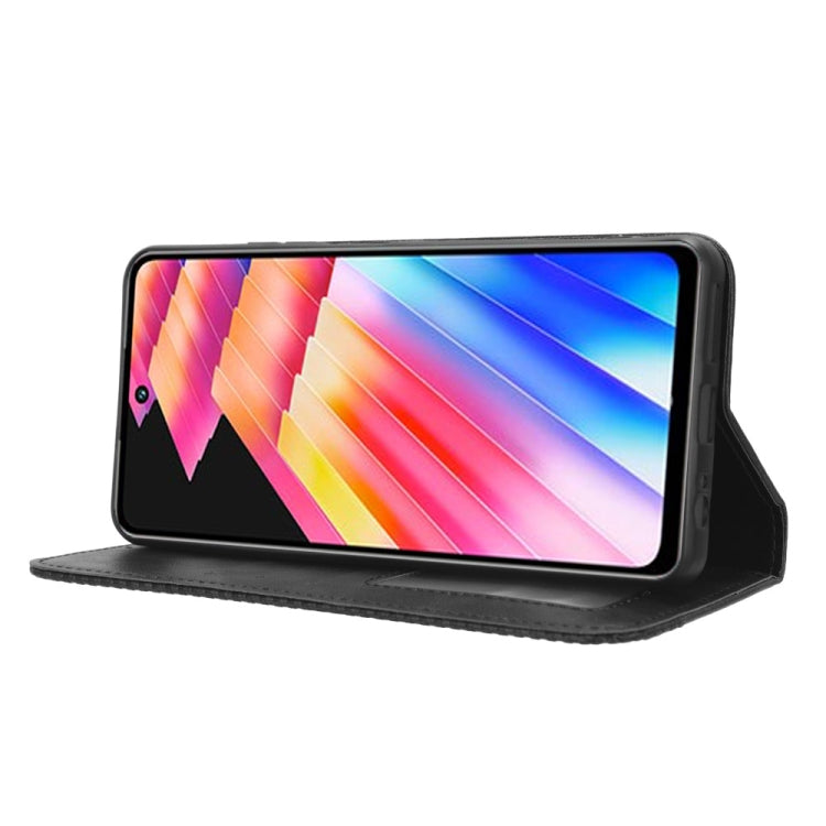 For Infinix Hot 30 4G X6831 Magnetic Buckle Retro Texture Leather Phone Case