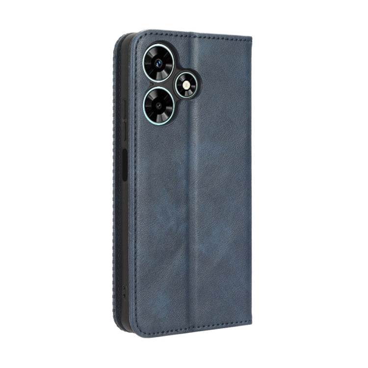 For Infinix Hot 30 Play Magnetic Buckle Retro Texture Leather Phone Case