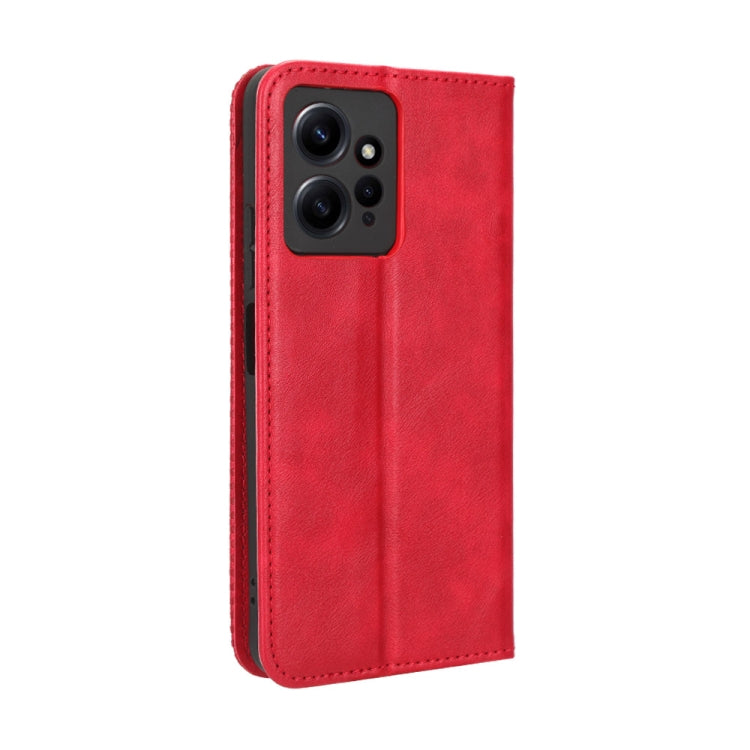 For Xiaomi Redmi Note 12 4G Global Magnetic Buckle Retro Texture Leather Phone Case
