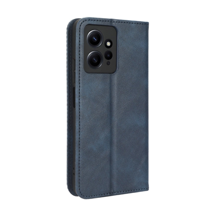 For Xiaomi Redmi Note 12 4G Global Magnetic Buckle Retro Texture Leather Phone Case