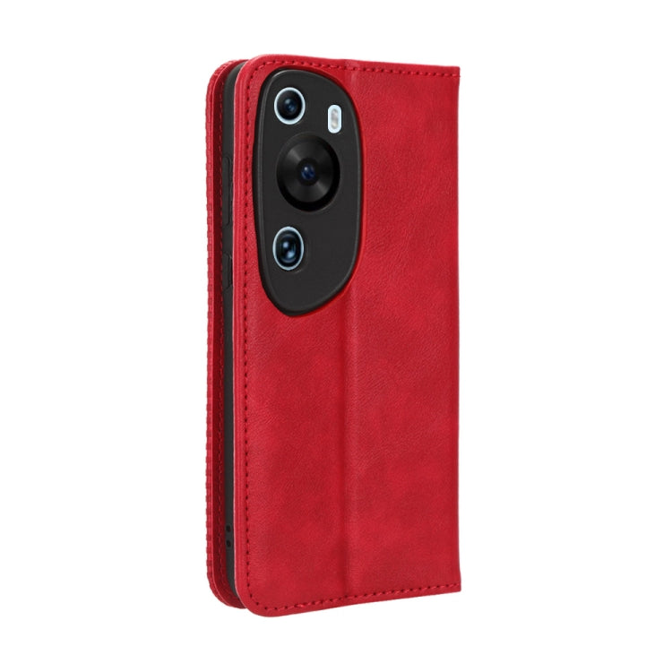 For Huawei P60 Art Magnetic Buckle Retro Texture Leather Phone Case