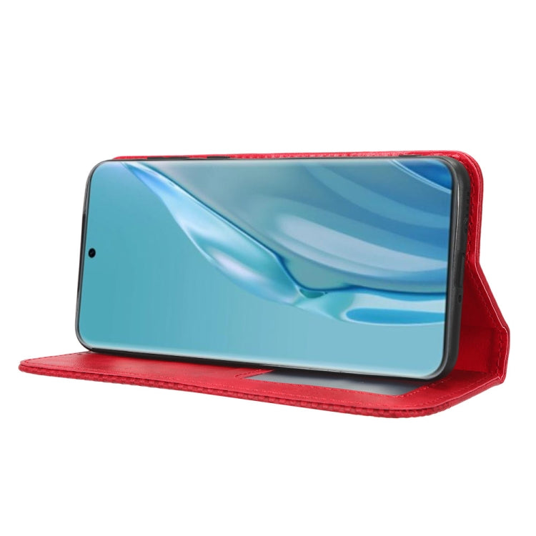 For Huawei P60 Art Magnetic Buckle Retro Texture Leather Phone Case