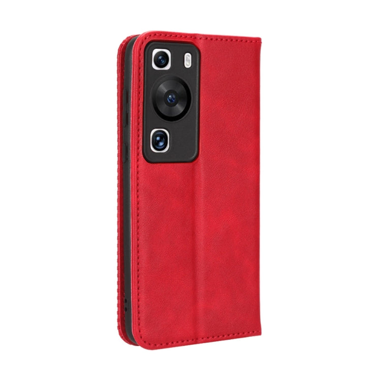 For Huawei P60 / P60 Pro Magnetic Buckle Retro Texture Leather Phone Case
