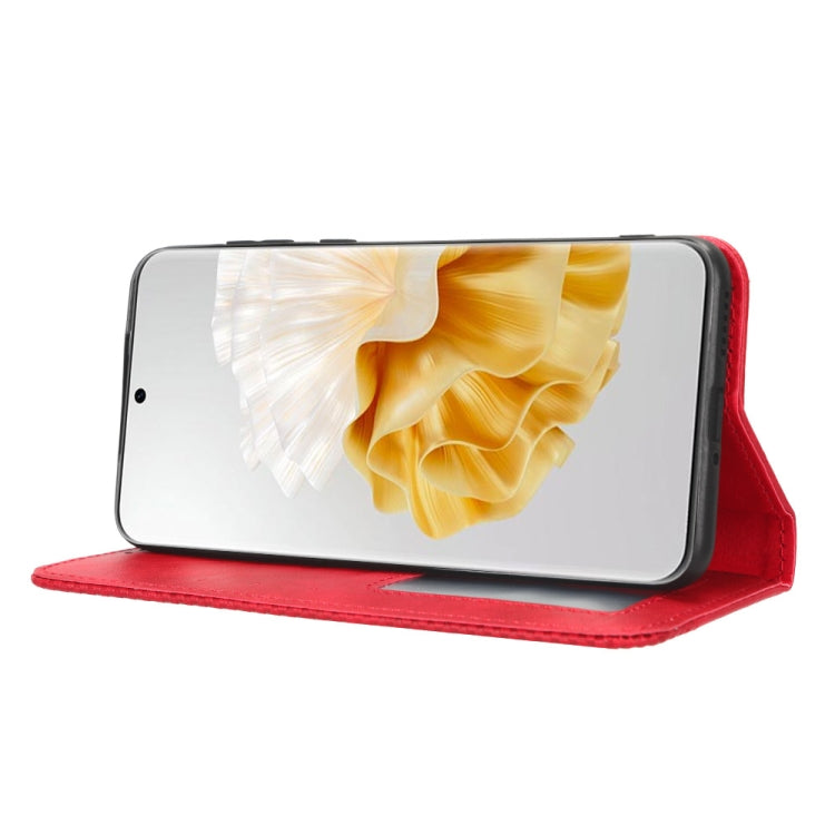 For Huawei P60 / P60 Pro Magnetic Buckle Retro Texture Leather Phone Case