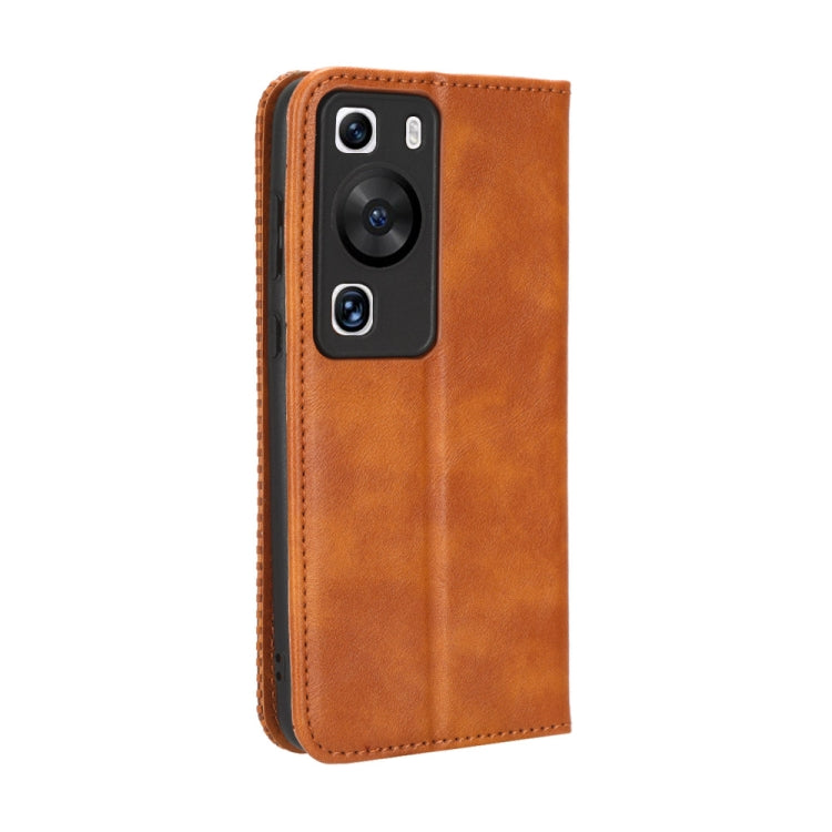 For Huawei P60 / P60 Pro Magnetic Buckle Retro Texture Leather Phone Case