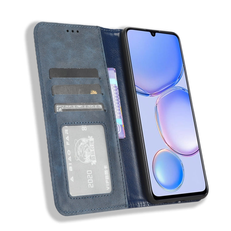 For Huawei Enjoy 60 4G Magnetic Buckle Retro Texture Leather Phone Case