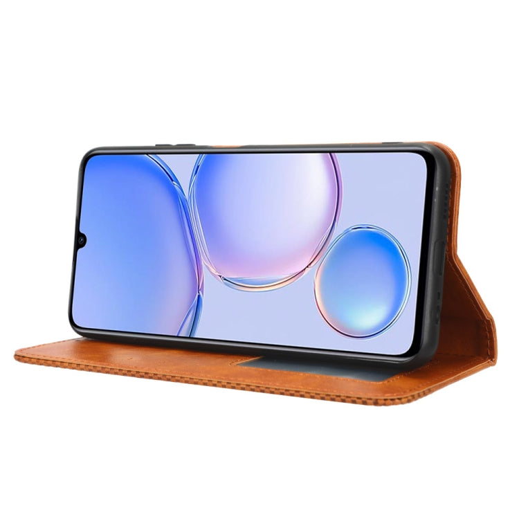 For Huawei Enjoy 60 4G Magnetic Buckle Retro Texture Leather Phone Case