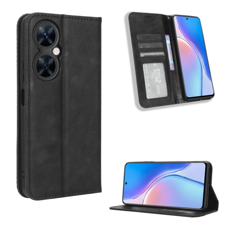 For Huawei Maimang 20 Magnetic Buckle Retro Texture Leather Phone Case