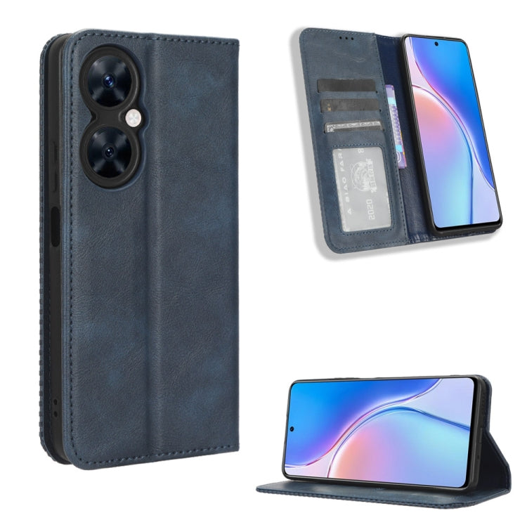 For Huawei Maimang 20 Magnetic Buckle Retro Texture Leather Phone Case