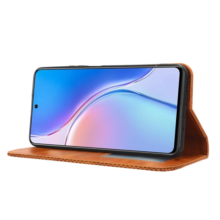 For Huawei Maimang 20 Magnetic Buckle Retro Texture Leather Phone Case