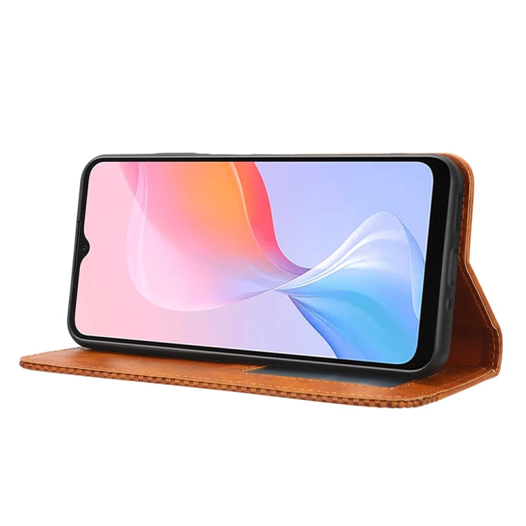 For Blackview A85 Magnetic Buckle Retro Texture Leather Phone Case