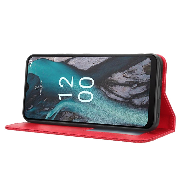 For Nokia C22 Magnetic Buckle Retro Texture Leather Phone Case