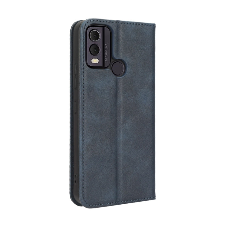 For Nokia C22 Magnetic Buckle Retro Texture Leather Phone Case