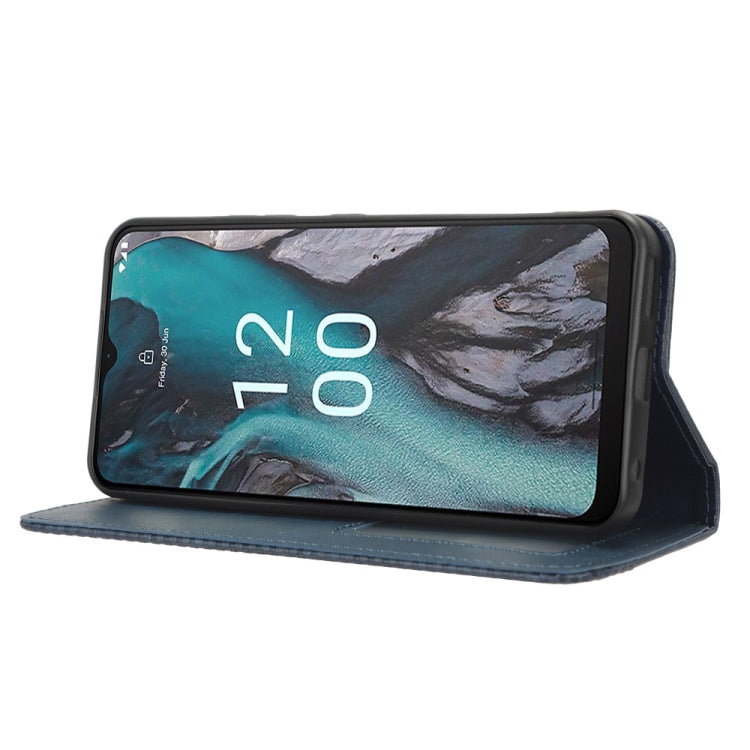 For Nokia C22 Magnetic Buckle Retro Texture Leather Phone Case