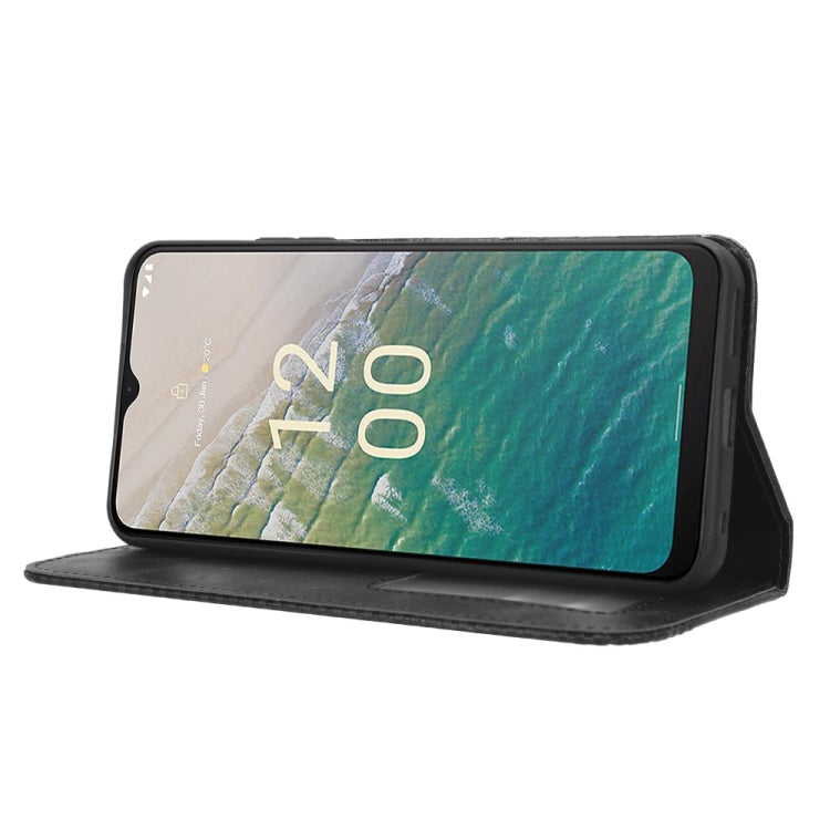 For Nokia C32 4G Magnetic Buckle Retro Texture Leather Phone Case