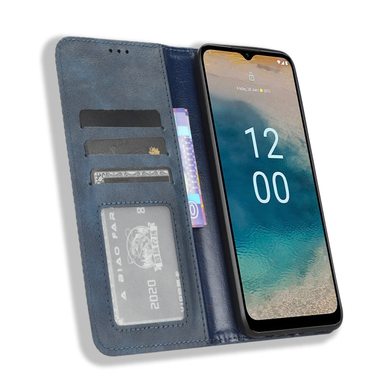 For Nokia G22 4G Magnetic Buckle Retro Texture Leather Phone Case