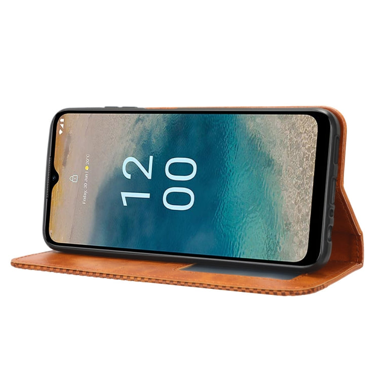 For Nokia G22 4G Magnetic Buckle Retro Texture Leather Phone Case