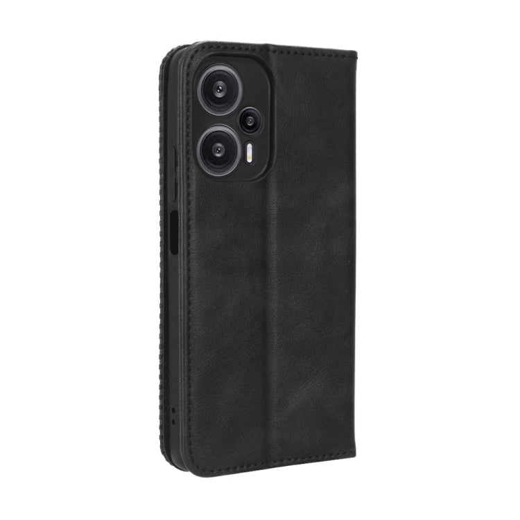 For Xiaomi Redmi Note 12 Turbo 5G Magnetic Buckle Retro Texture Leather Phone Case