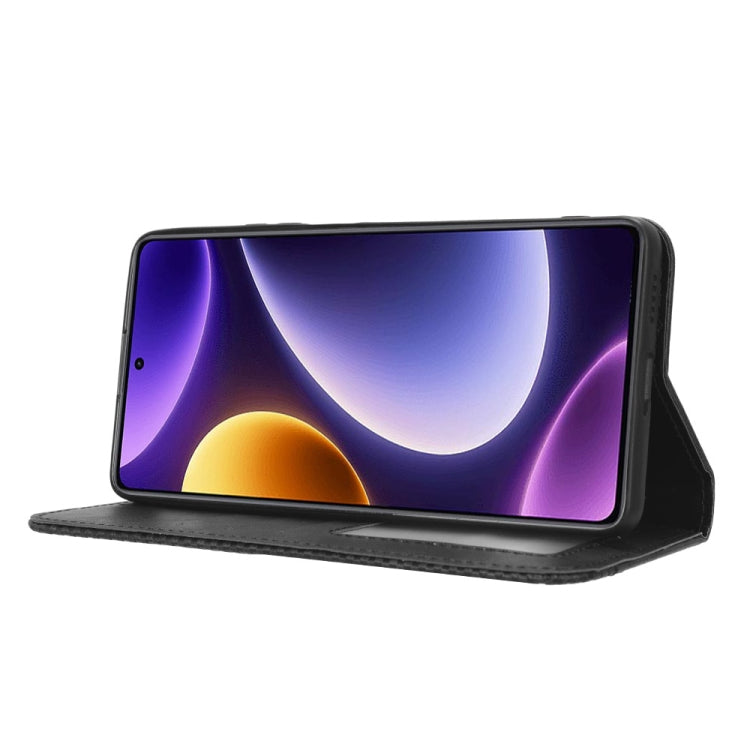 For Xiaomi Redmi Note 12 Turbo 5G Magnetic Buckle Retro Texture Leather Phone Case