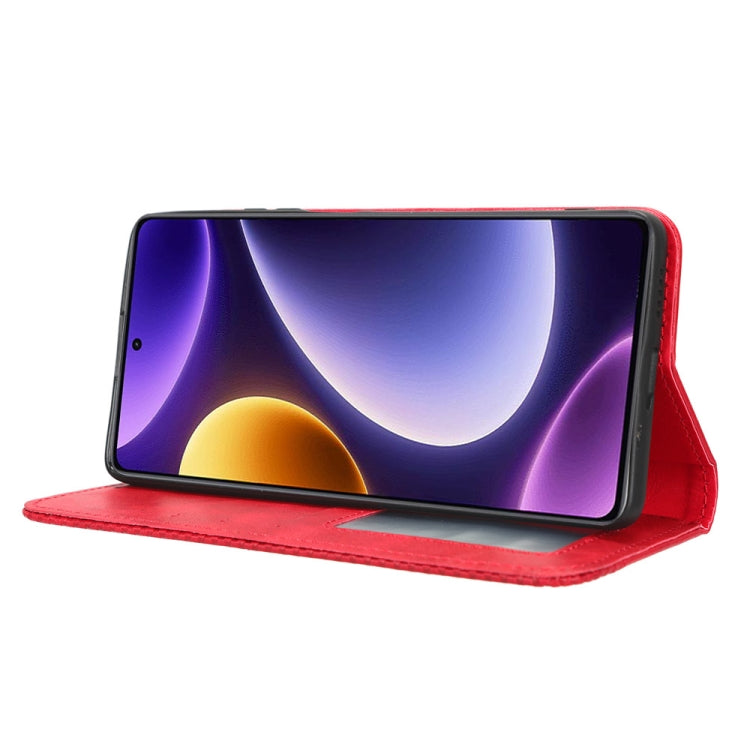 For Xiaomi Redmi Note 12 Turbo 5G Magnetic Buckle Retro Texture Leather Phone Case