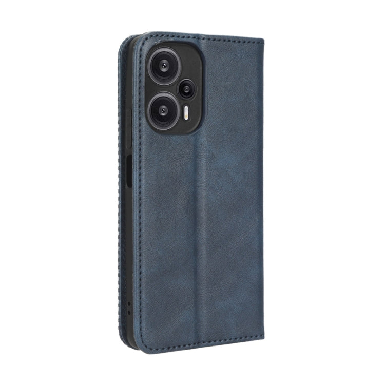 For Xiaomi Redmi Note 12 Turbo 5G Magnetic Buckle Retro Texture Leather Phone Case
