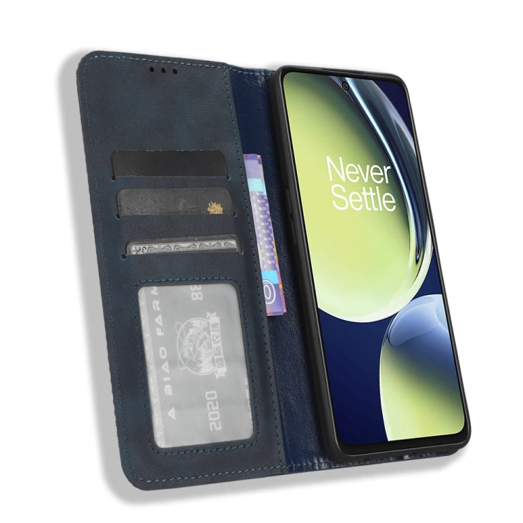 For OnePlus Nord CE 3 Lite Magnetic Buckle Retro Texture Leather Phone Case