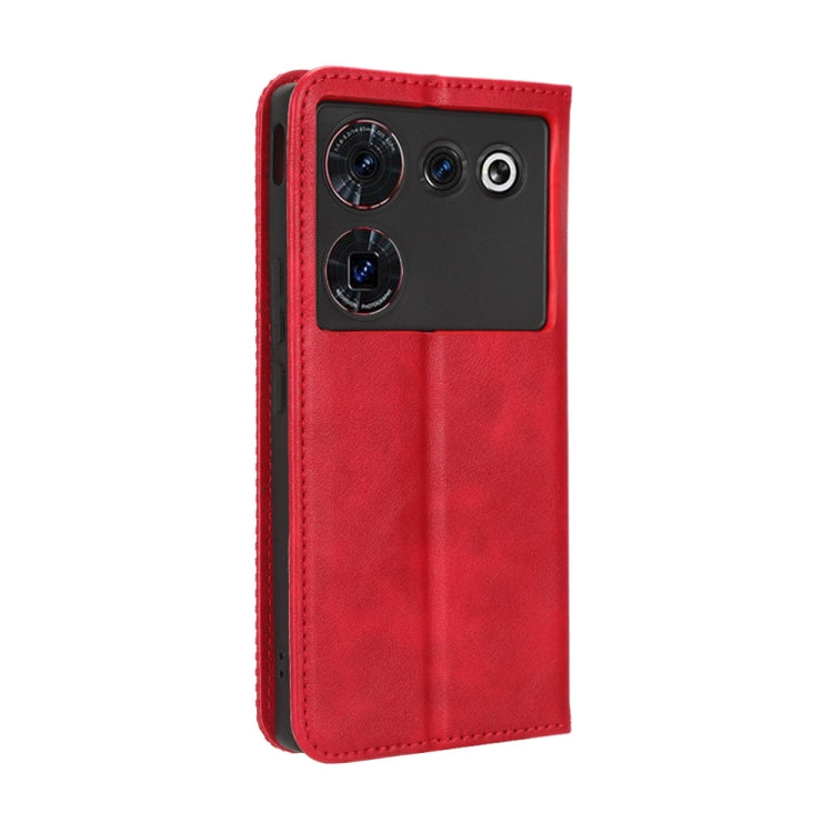 For ZTE Nubia Z50 Ultra Magnetic Buckle Retro Texture Leather Phone Case