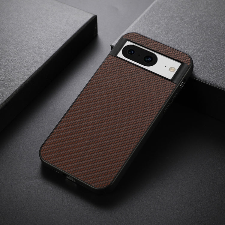 For Google Pixel 8 Carbon Fiber Texture PU Phone Case