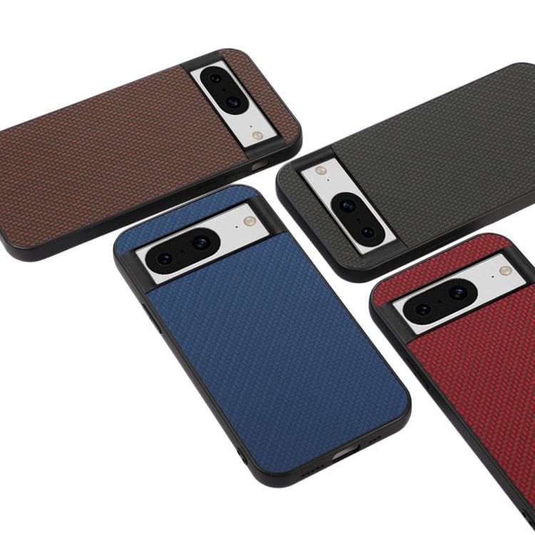 For Google Pixel 8 Carbon Fiber Texture PU Phone Case