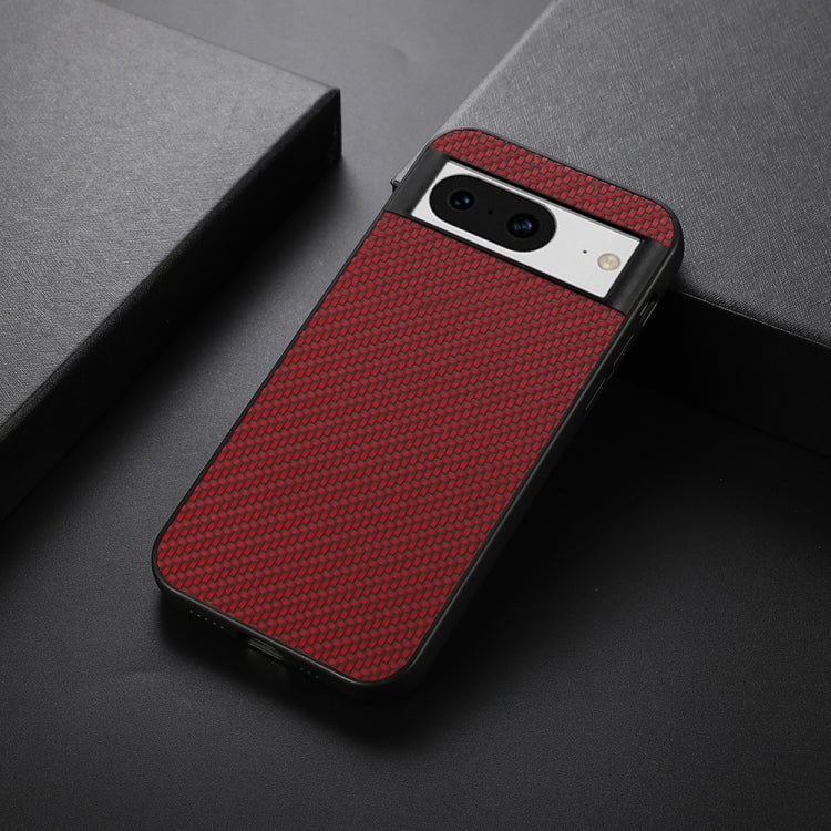 For Google Pixel 8 Carbon Fiber Texture PU Phone Case