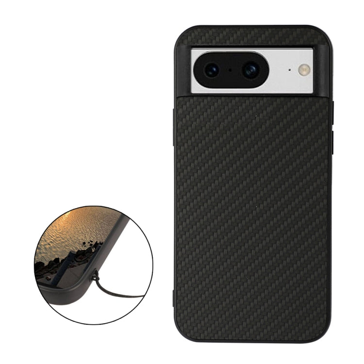 For Google Pixel 8 Carbon Fiber Texture PU Phone Case