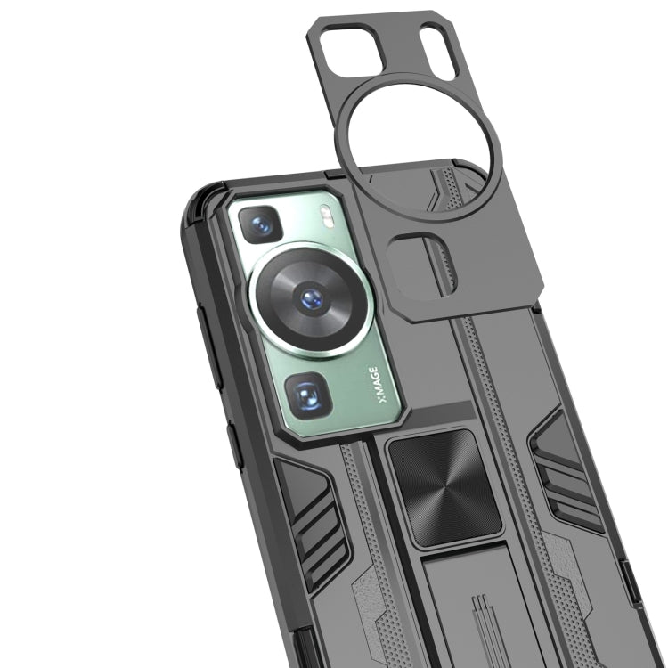 For Huawei P60 / P60 Pro Supersonic Holder PC Soft TPU Phone Case