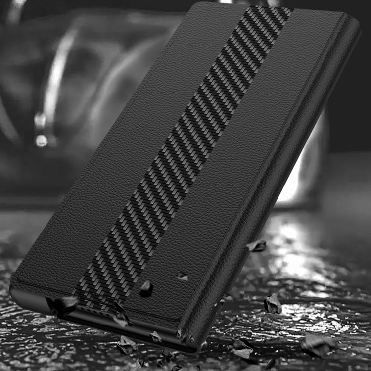 For Huawei Mate Xs 2 GKK Color Block Magnetic Shockproof Protective Leather Phone Case